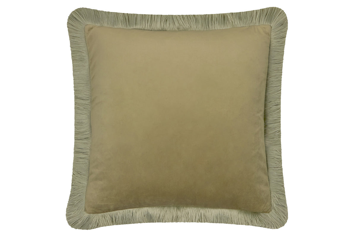 Halo Fringe Cushion | Sage/Green | 50 x 50 cm