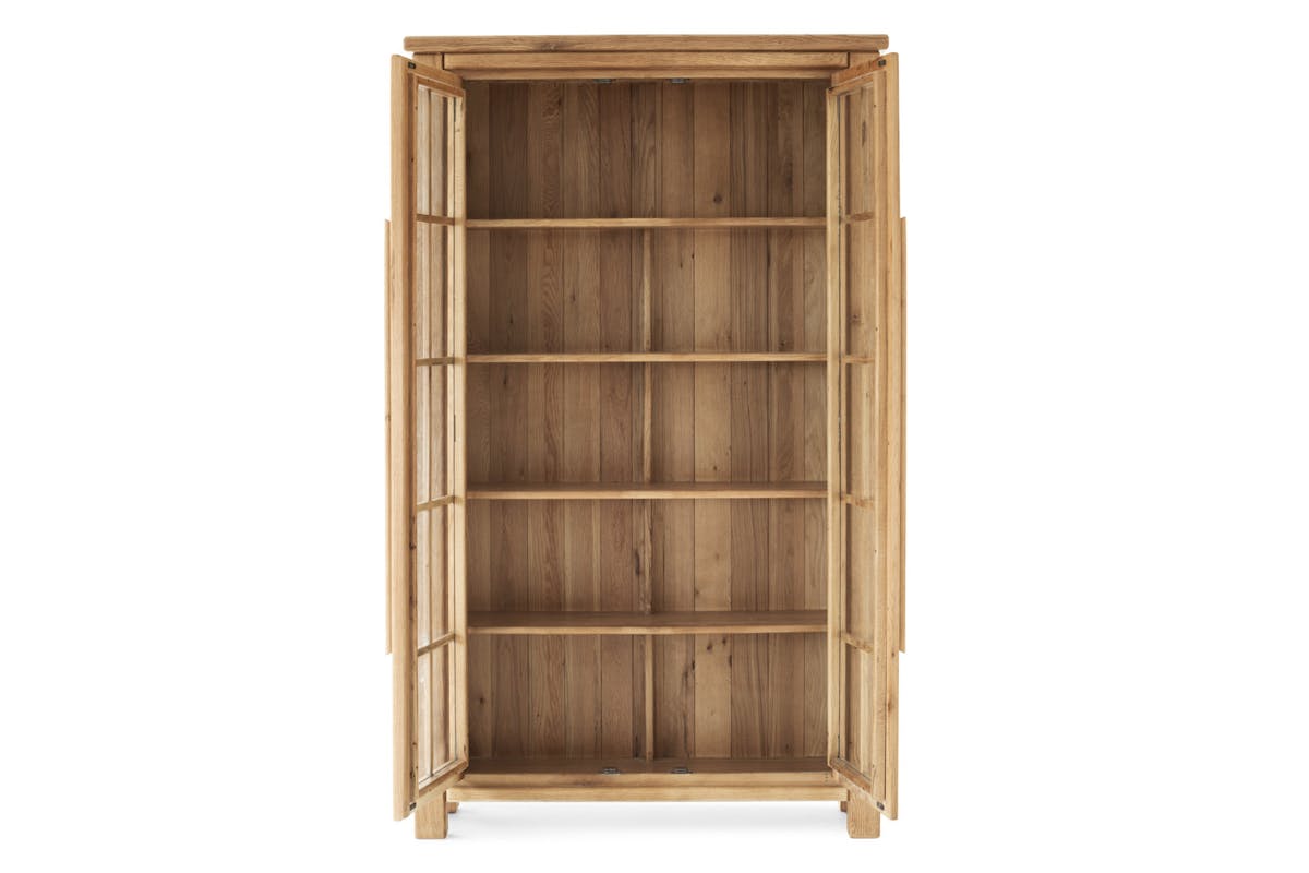 Hamilton Display Cabinet | Extra Large | Oak-3