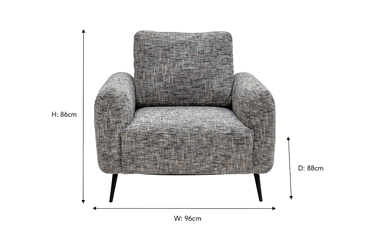 Ruby Armchair | Fabric | Grey-3