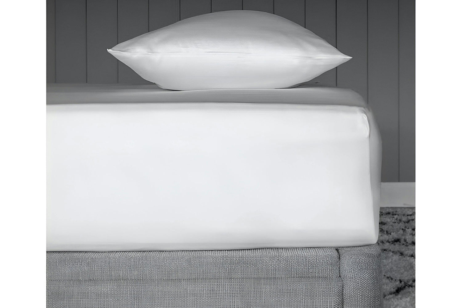 The Linen Room | 500TC Cotton Percale Fitted Sheet | White | Single-3