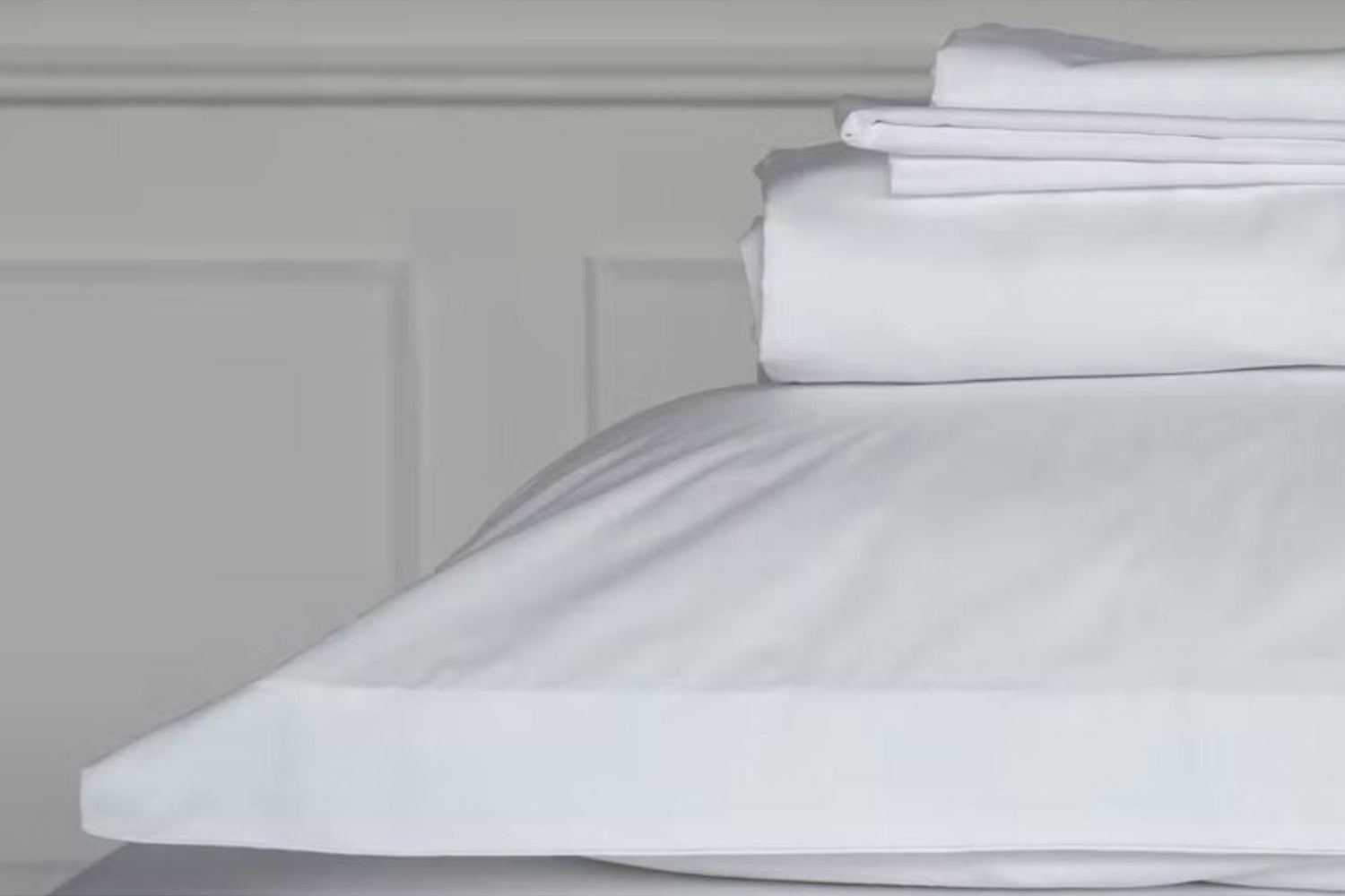 The Linen Room | 500TC Cotton Percale Fitted Sheet | White | King-4