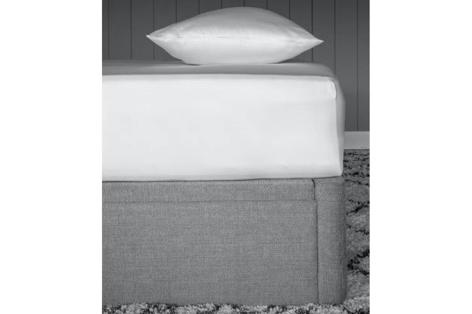 The Linen Room | 500TC Cotton Percale Fitted Sheet | White | King-2