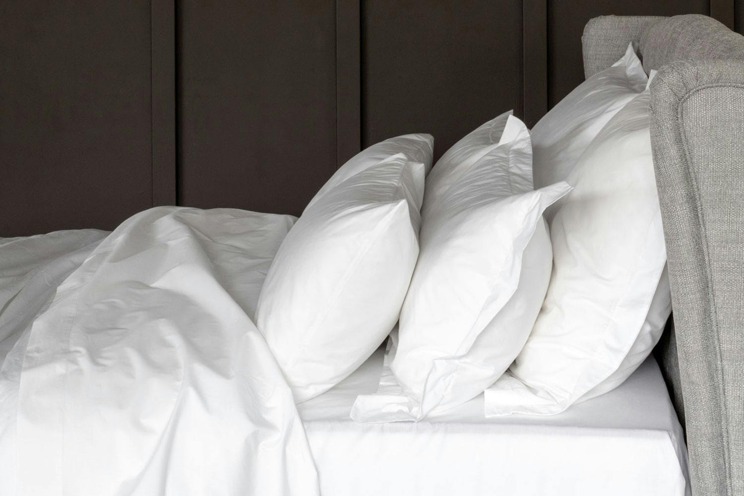 The Linen Room | 500TC Cotton Percale Pillowcase Pair | White-2