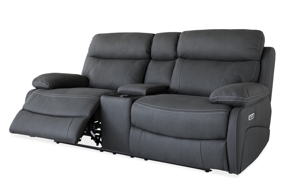 Hardy 2 Seater | Console | USB | Power Recliner | Grey-3