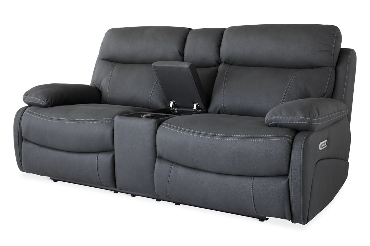 Hardy 2 Seater | Console | USB | Power Recliner | Grey-5