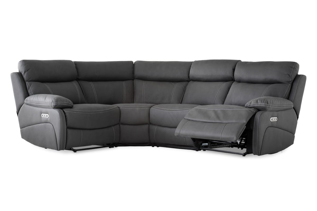 Hardy Small Corner Sofa | USB | Power Recliner | Grey-2
