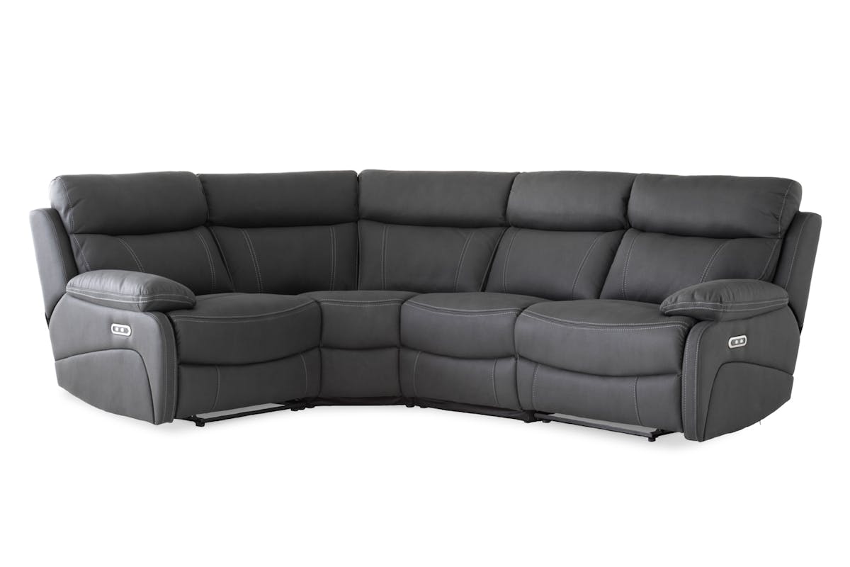 Hardy Small Corner Sofa | USB | Power Recliner | Grey-3