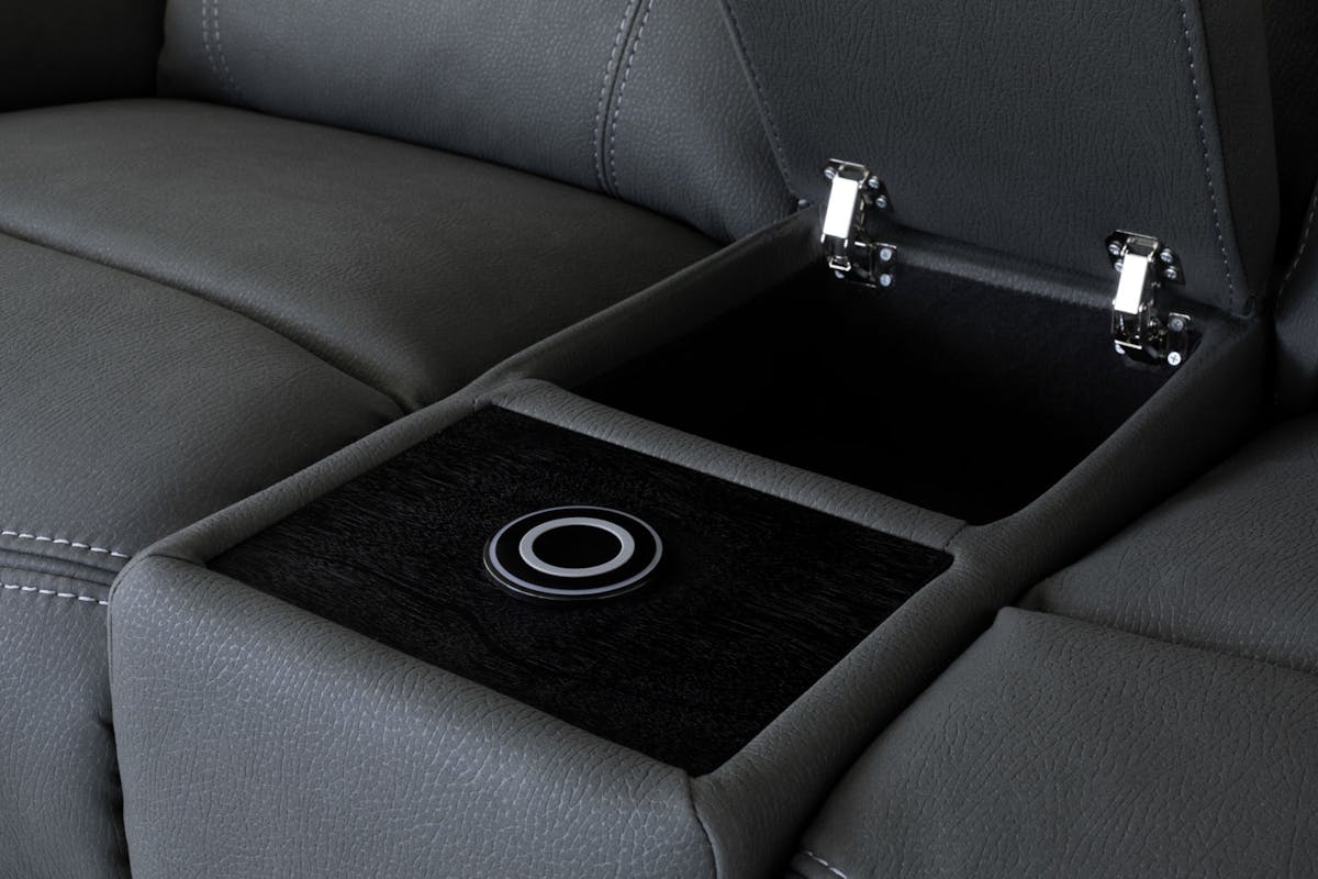 Hardy 2 Seater | Console | USB | Power Recliner | Grey-7