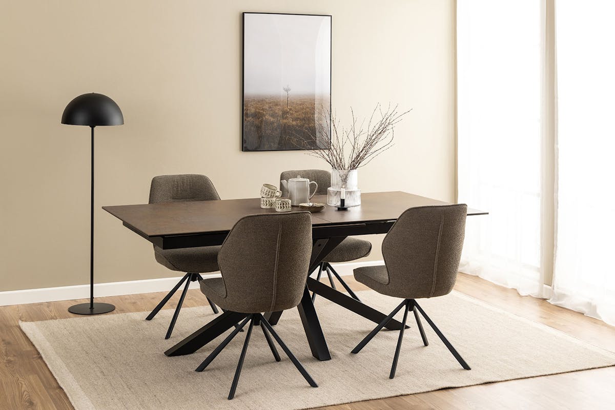 Harlie Extending Dining Table | 168 - 210 cm | Rust Brown-9