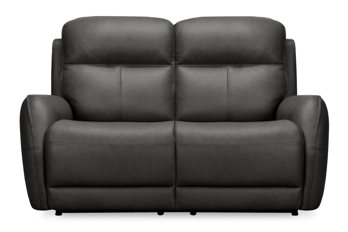 Harri 2 Seater Sofa | Leather | Power Recliner | Zero Gravity | Charcoal