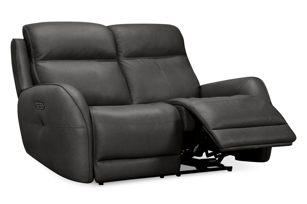 Harri 2 Seater Sofa | Leather | Power Recliner | Zero Gravity | Charcoal-3