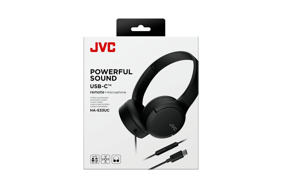 Jvc Black Usb-c Wired Headband Headphones - 3 Button Remote For Ease Of Use - Sleek Flat Foldable Design - Soft Earpads For All Day Comfort-6