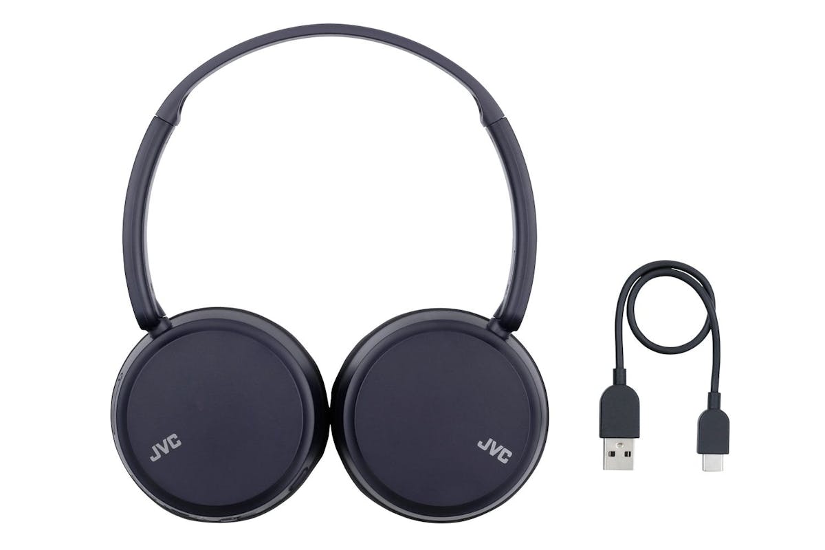 Jvc Blue On Ear Bluetooth Foldable Headphones Upto 35 Hour Use 3 Sound Modes 2 Device Connection Voice Assistant Bt V52-4