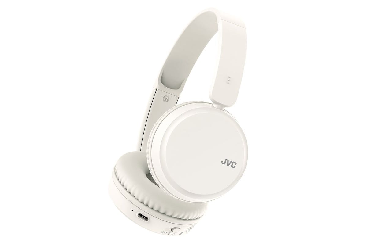 Jvc White On Ear Bluetooth Foldable Headphones Upto 35 Hour Use 3 Sound Modes 2 Device Connection Voice Assistant Bt V52-2
