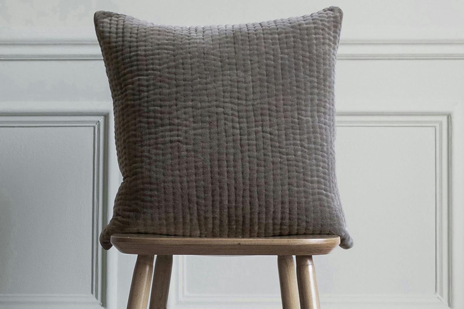 Haze Rich Feather Cushion | Iron | 50 x 50 cm-2