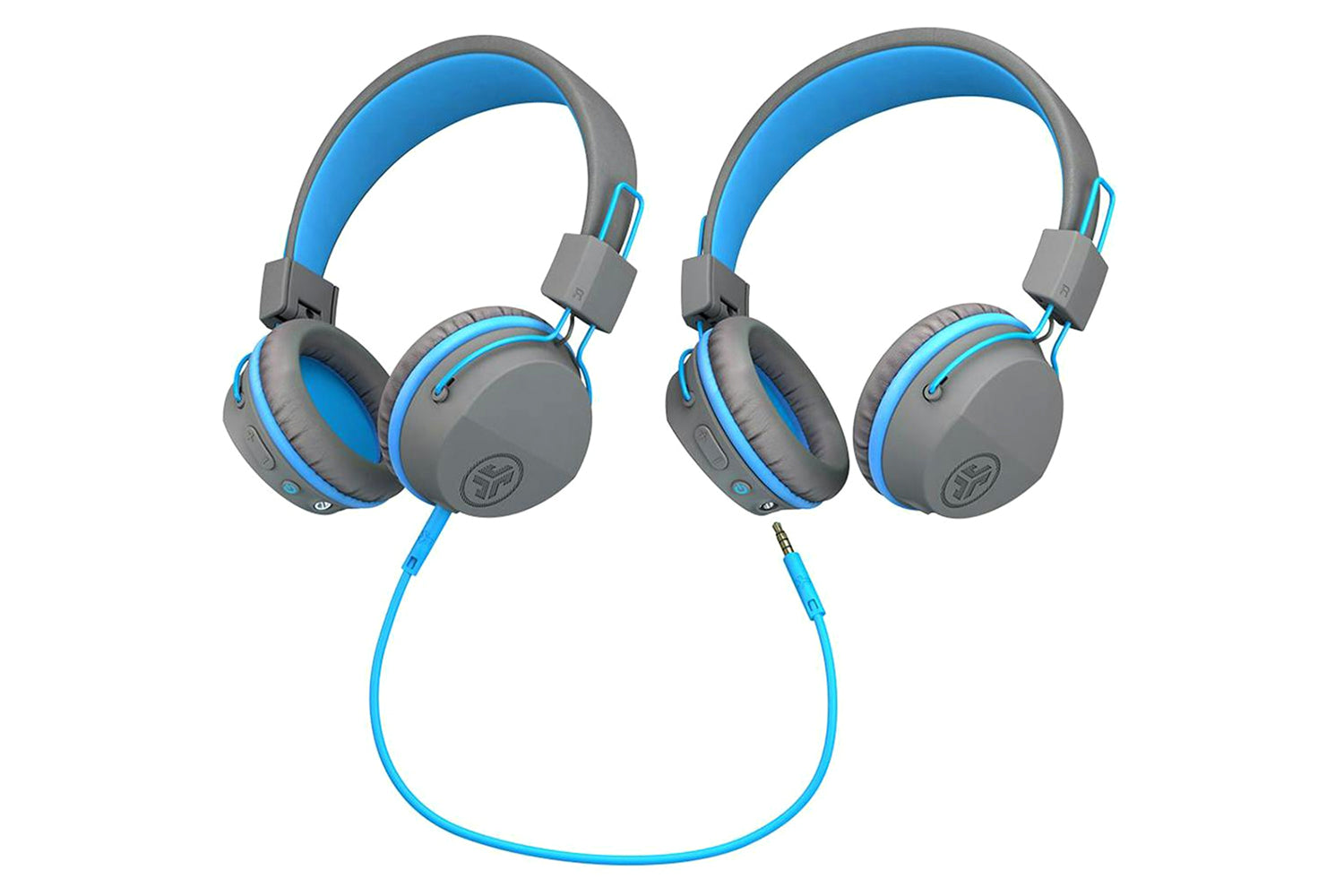 JLab JBuddies Studio Kids On-Ear Wireless Headphones | Graphite/Blue-3