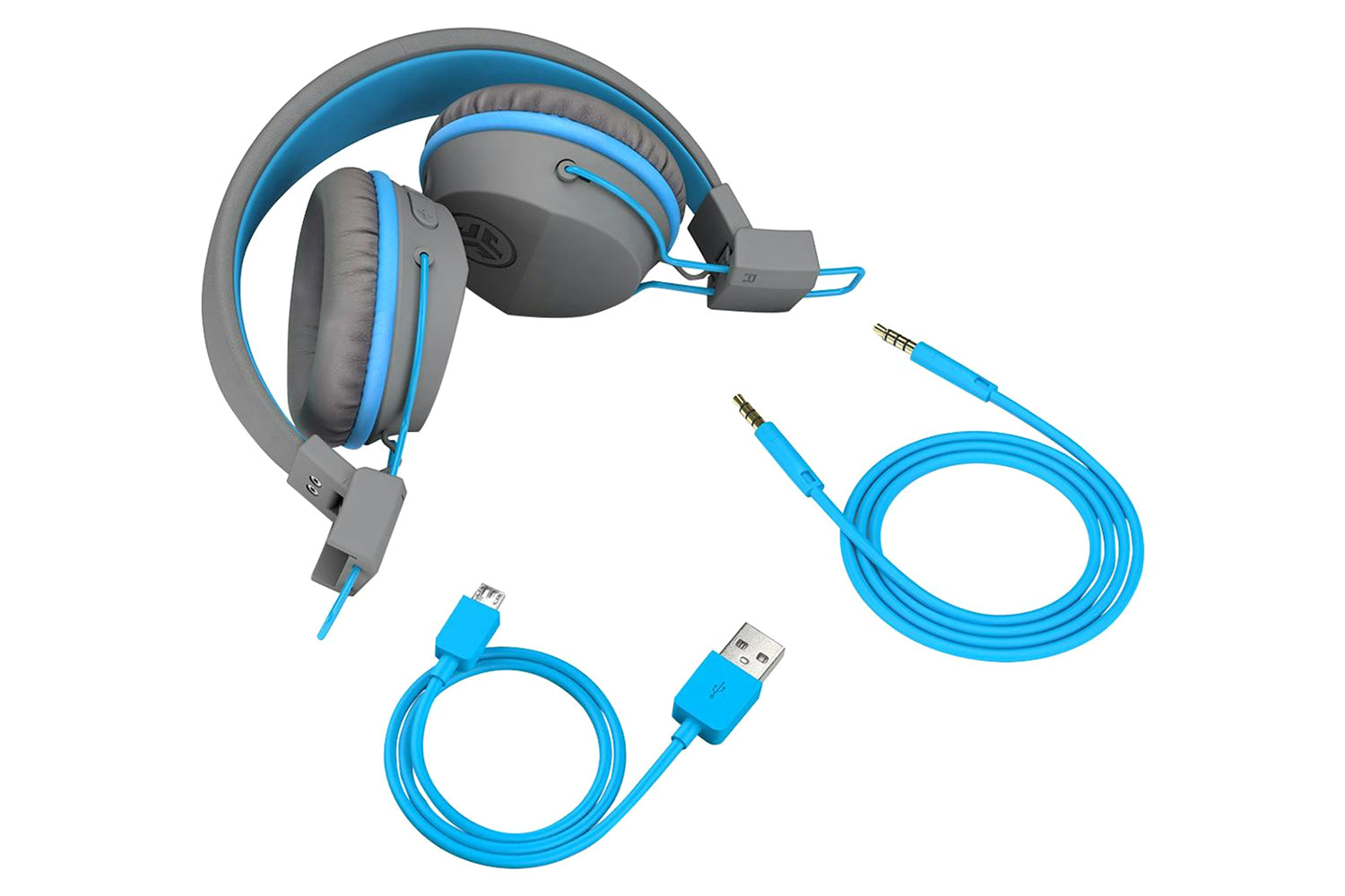 JLab JBuddies Studio Kids On-Ear Wireless Headphones | Graphite/Blue-4