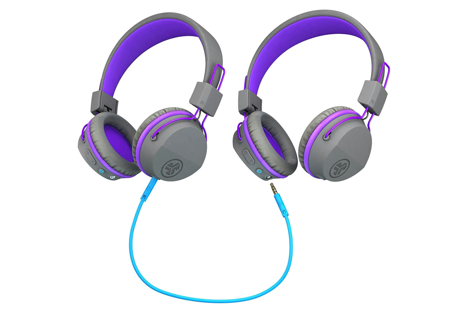 JLab JBuddies Studio Kids On-Ear Wireless Headphones | Graphite/Purple-2