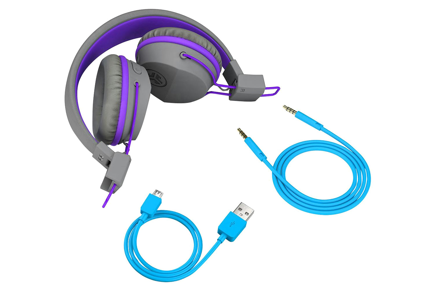 JLab JBuddies Studio Kids On-Ear Wireless Headphones | Graphite/Purple-3