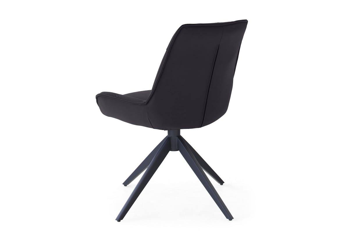 Kayleigh Dining Chair | Swivel | Leather | Black-5