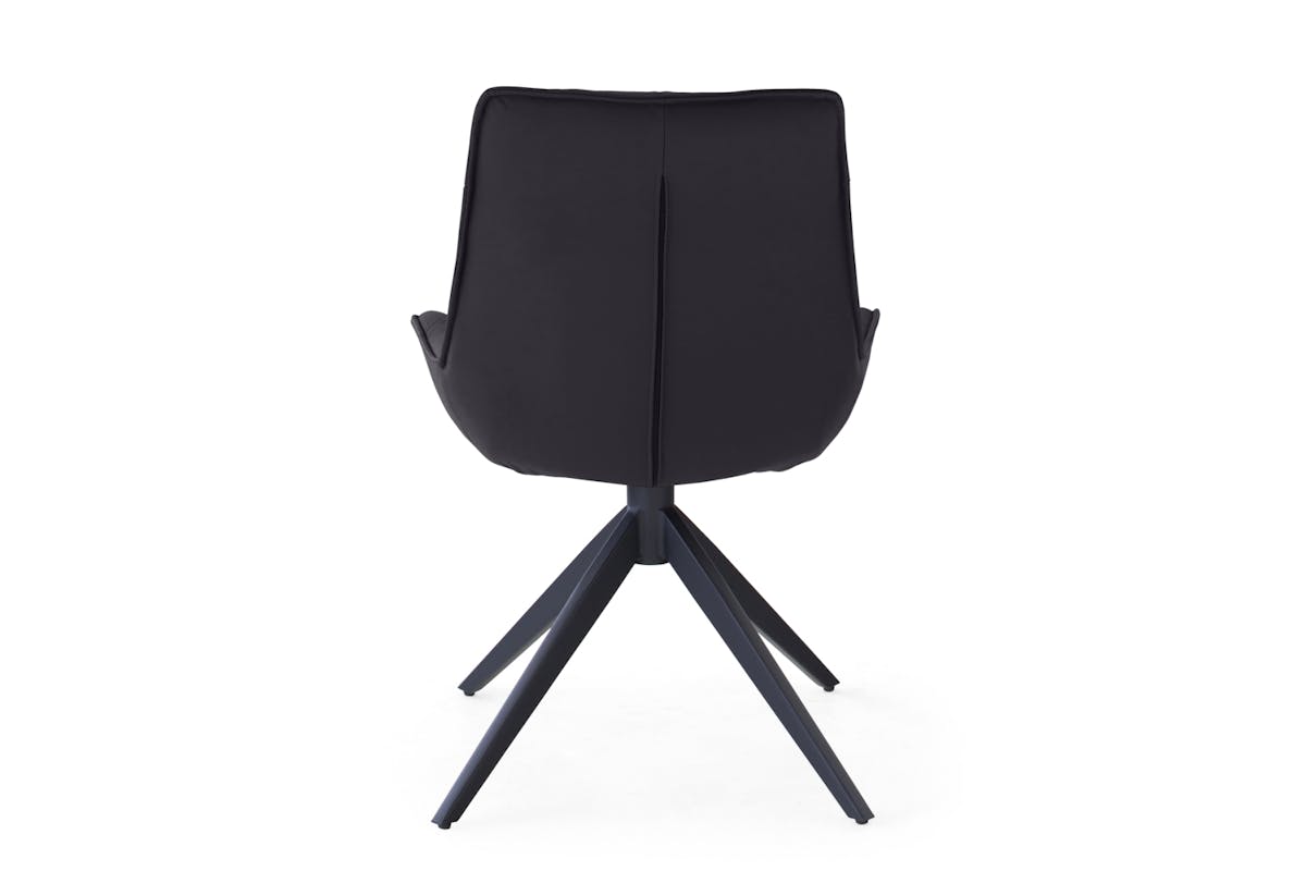 Kayleigh Dining Chair | Swivel | Leather | Black-6