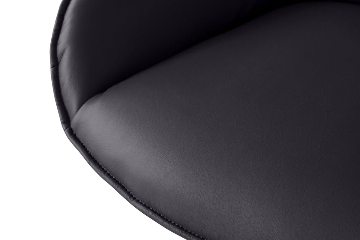 Kayleigh Dining Chair | Swivel | Leather | Black-7