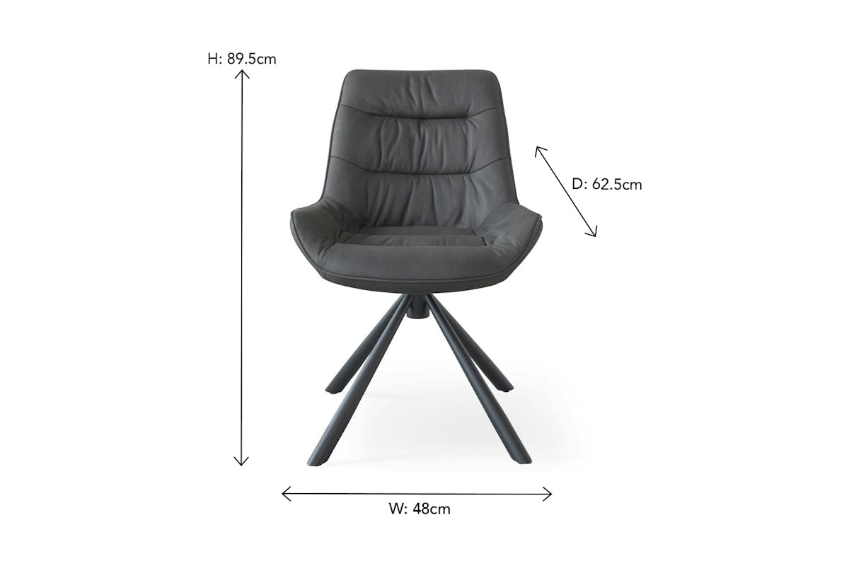 Bas Dining Chair | Swivel | Grey-4