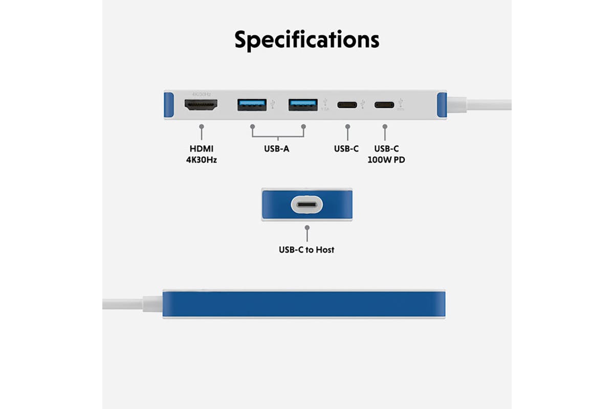 HyperDrive Flex 5 Port USB-C Dock | Brilliant Blue-7
