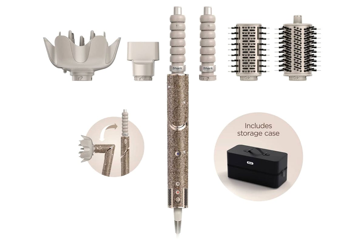 Shark FlexStyle 5-in-1 Air Styler & Hair Dryer Gift Set | HD446JSUK | Champagne Sparkle