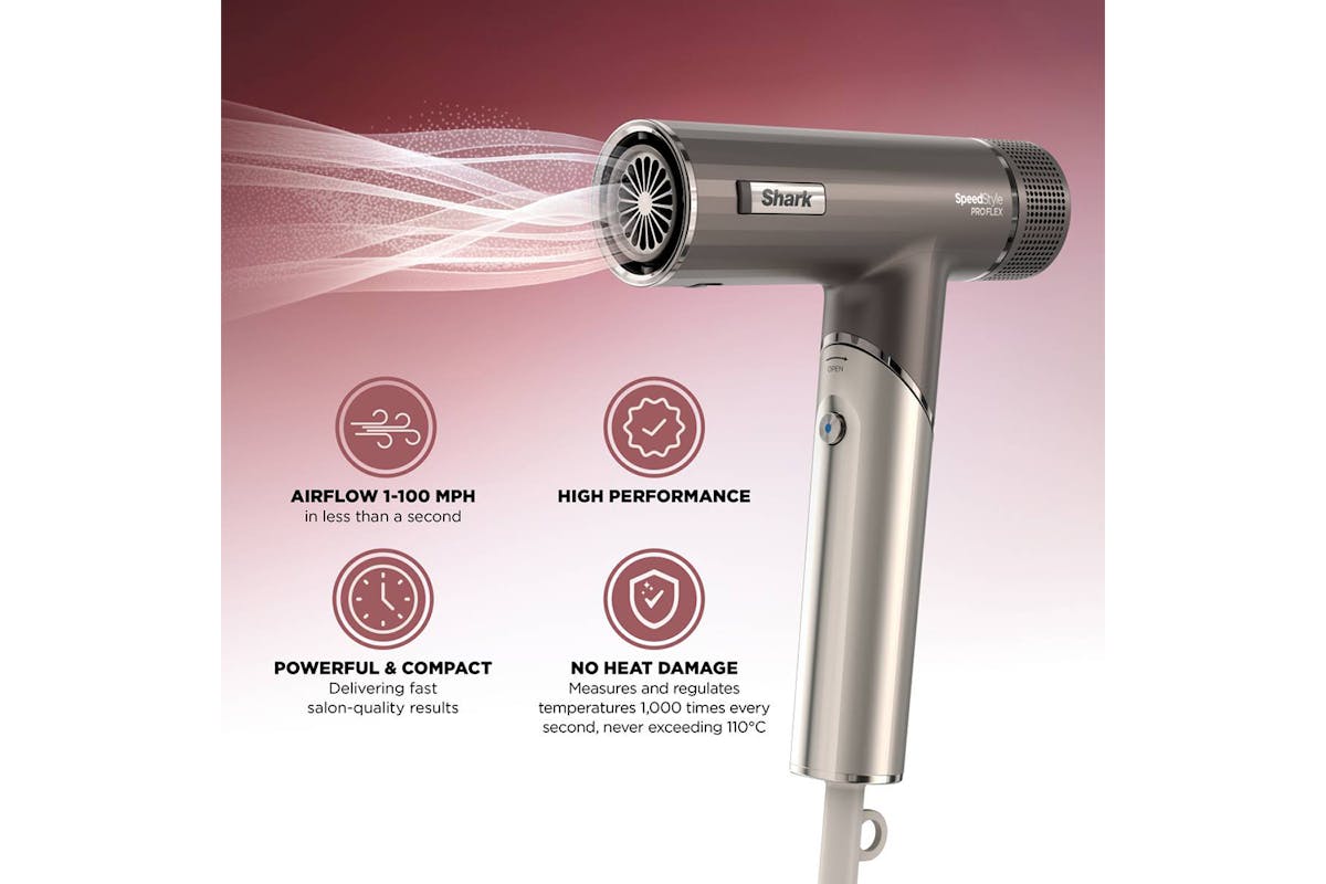 Shark SpeedStyle Pro FLEX 4-in-1 High-Velocity Hair Dryer System | HD542UK-5