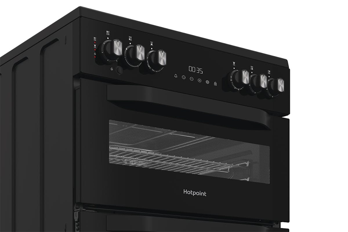 Hotpoint 60cm Double Oven Electric Cooker with Air Fry | HDE6VDCASB1-3
