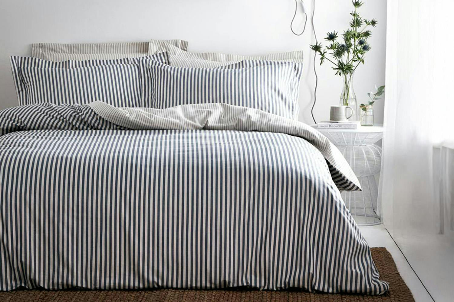 Yard | Hebden Duvet Cover Set | Navy | Double