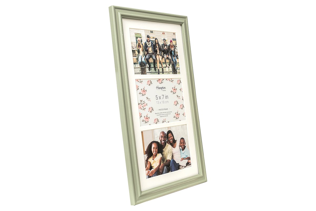 Helena 5×7" Triple Frame | Sage-2