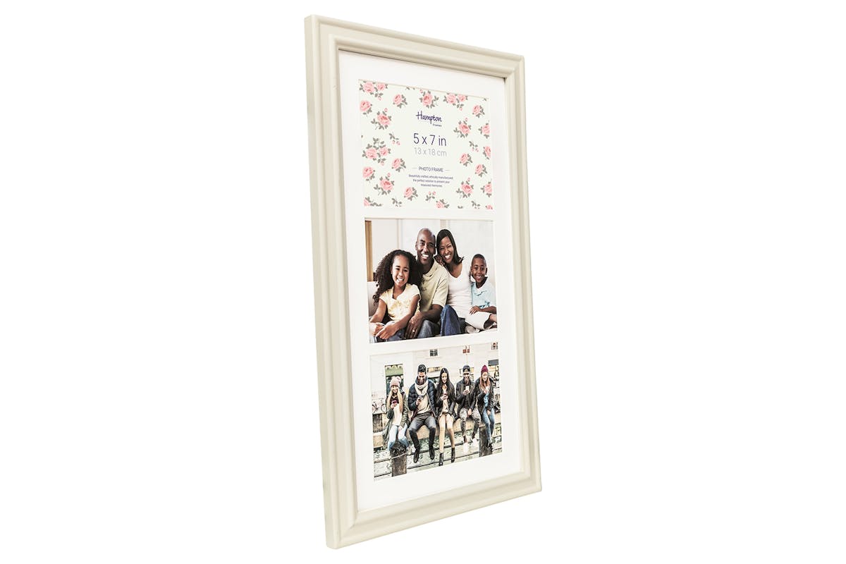 Helena 5×7" Triple Frame | White-2