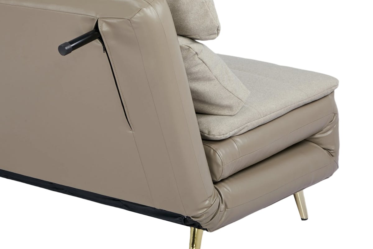 Henry 1 Seater Armless Sofa Bed | Taupe-11