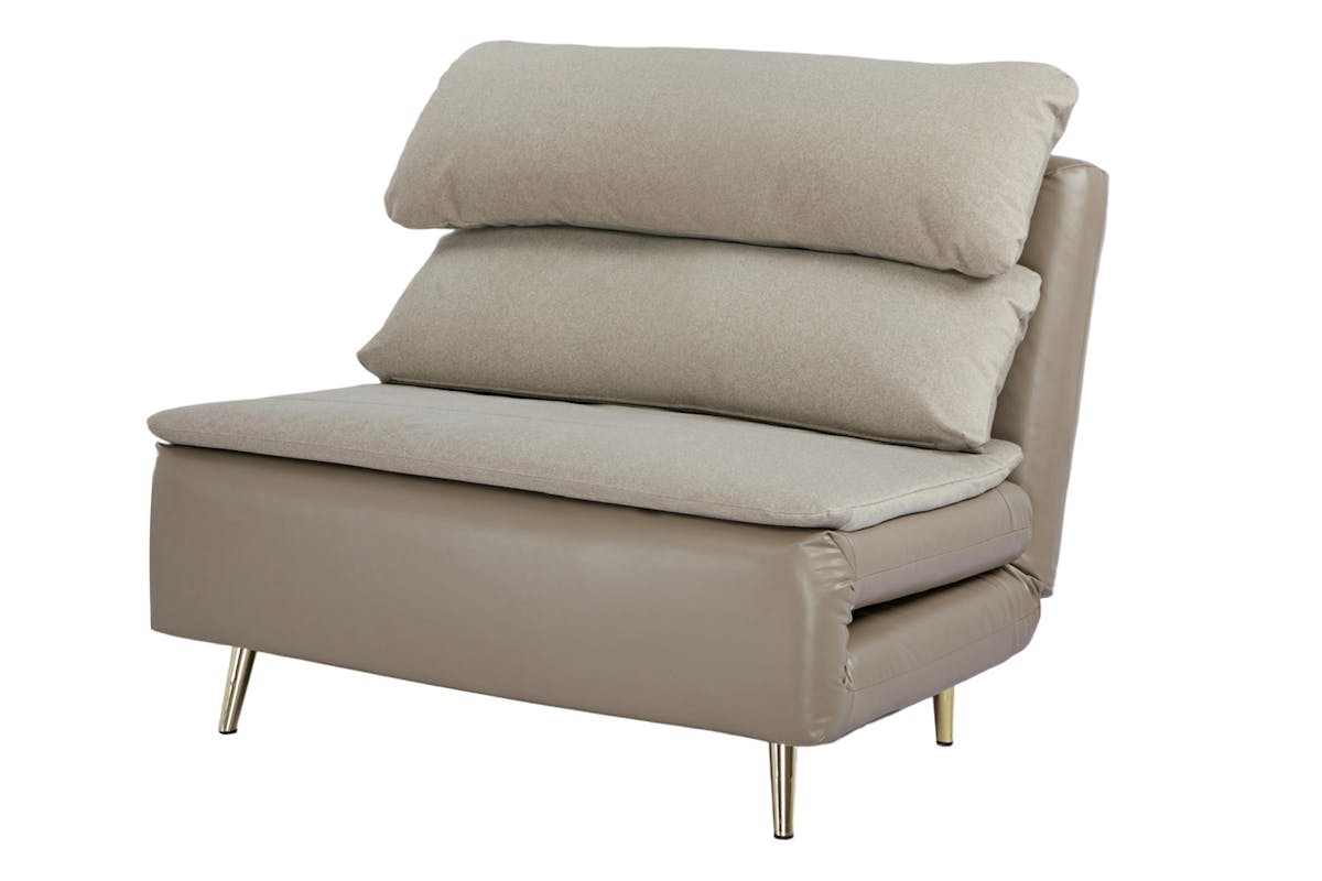 Henry 1 Seater Armless Sofa Bed | Taupe-2