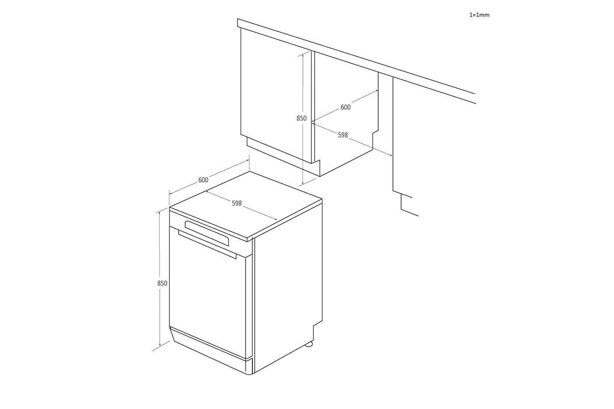 Hoover Freestanding Dishwasher | 14 Place | HFP4C7E0W-80-11