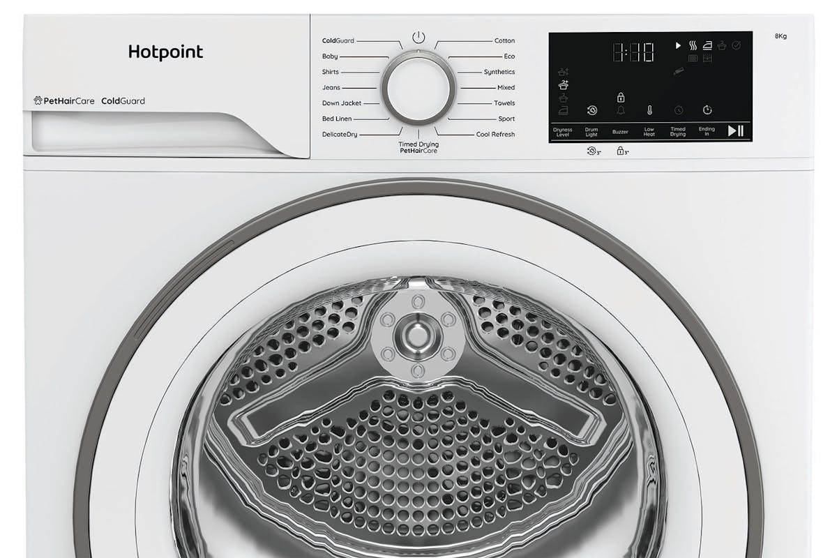 Hotpoint Freestanding 8kg Heat Pump Tumble Dryer - ColdGuard Technology | HHDD80WWIRE-7