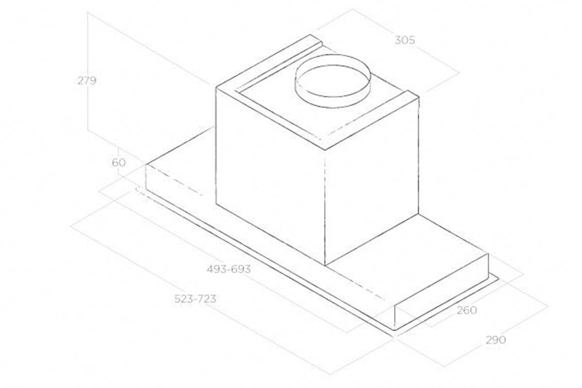 Elica 90cm Hidden Integrated Chimney Hood | HIDDENIX/A/90-4