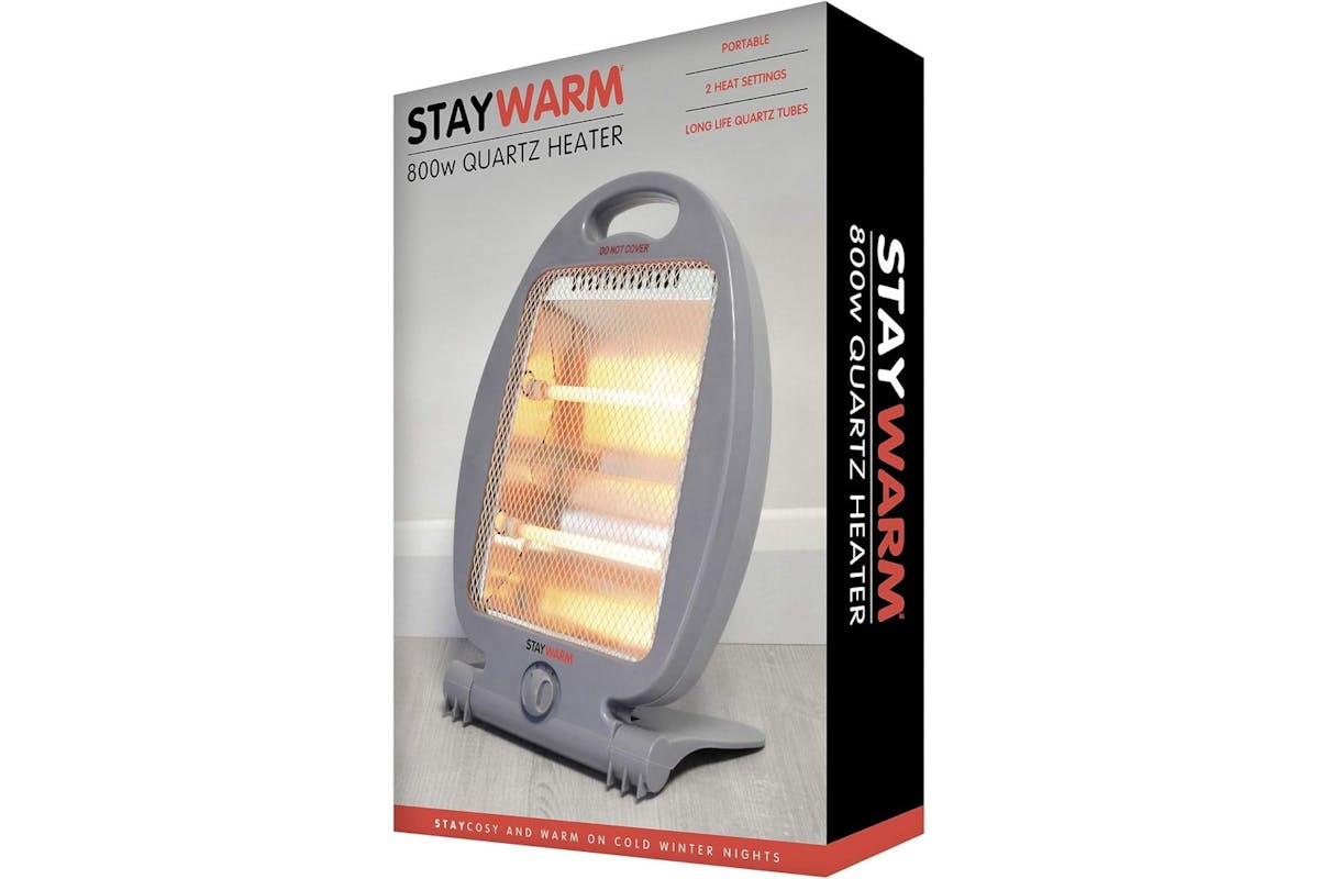 Staywarm | 800w 2 Bar Quartz Heater | Quartz Tubes | Compact Design-5