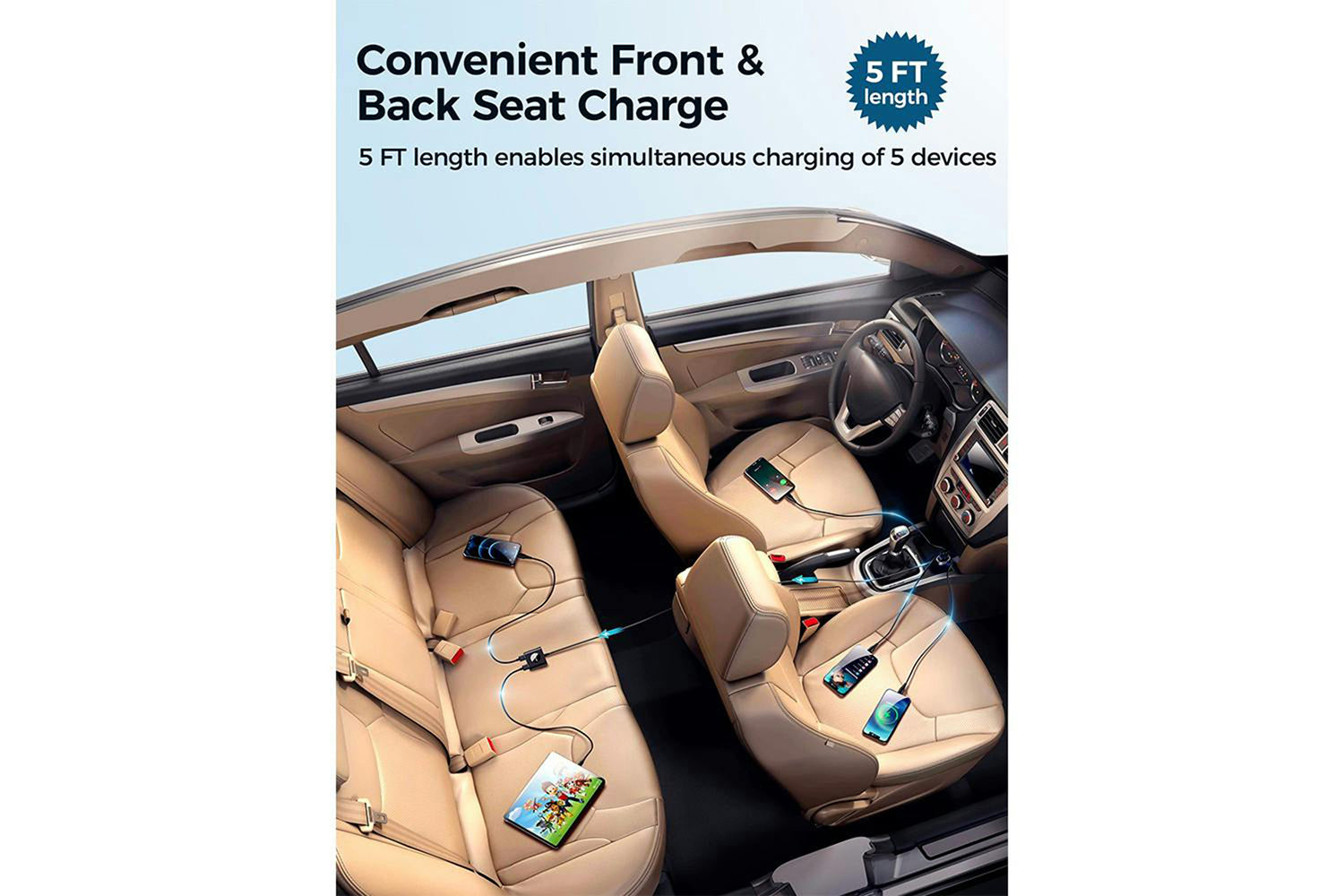 Joyroom 72W Multi-Port Fast Car Charger-3