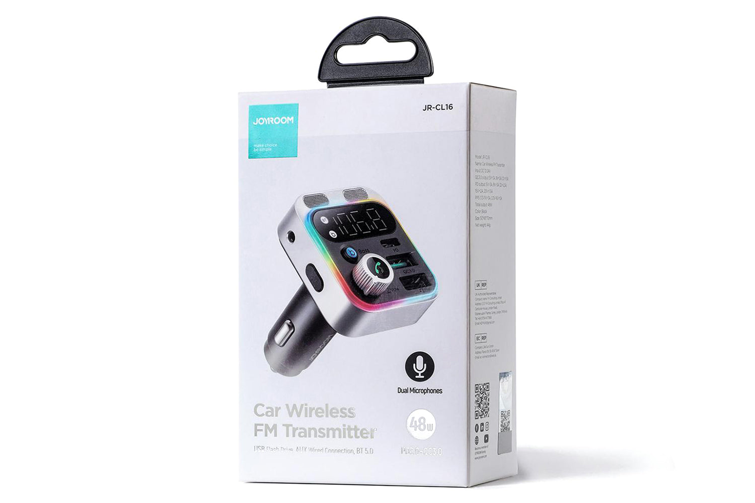 Joyroom 48W Car Wireless FM Transmitter | Black-9