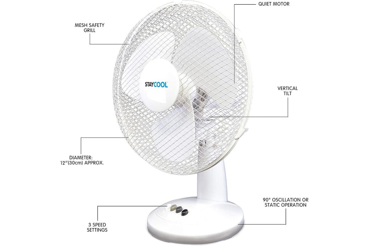 Staycool | Desk Fan | White | 12"-2