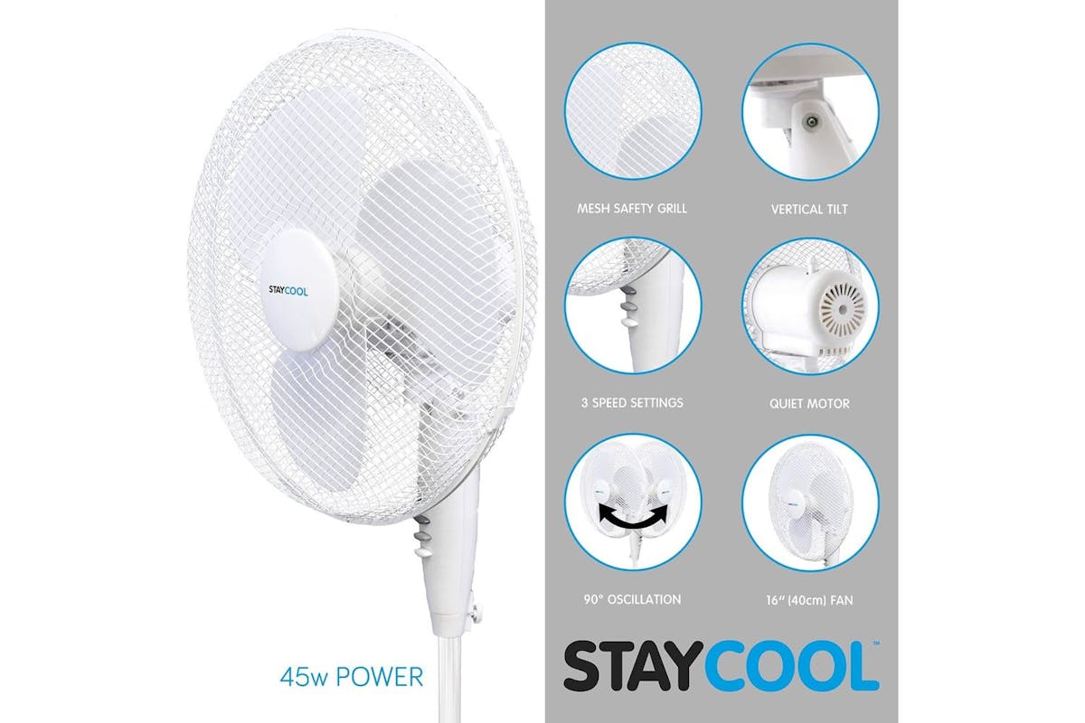 Staycool | Pedestal Fan | Aluminium Motor | 16" (40cm)-2