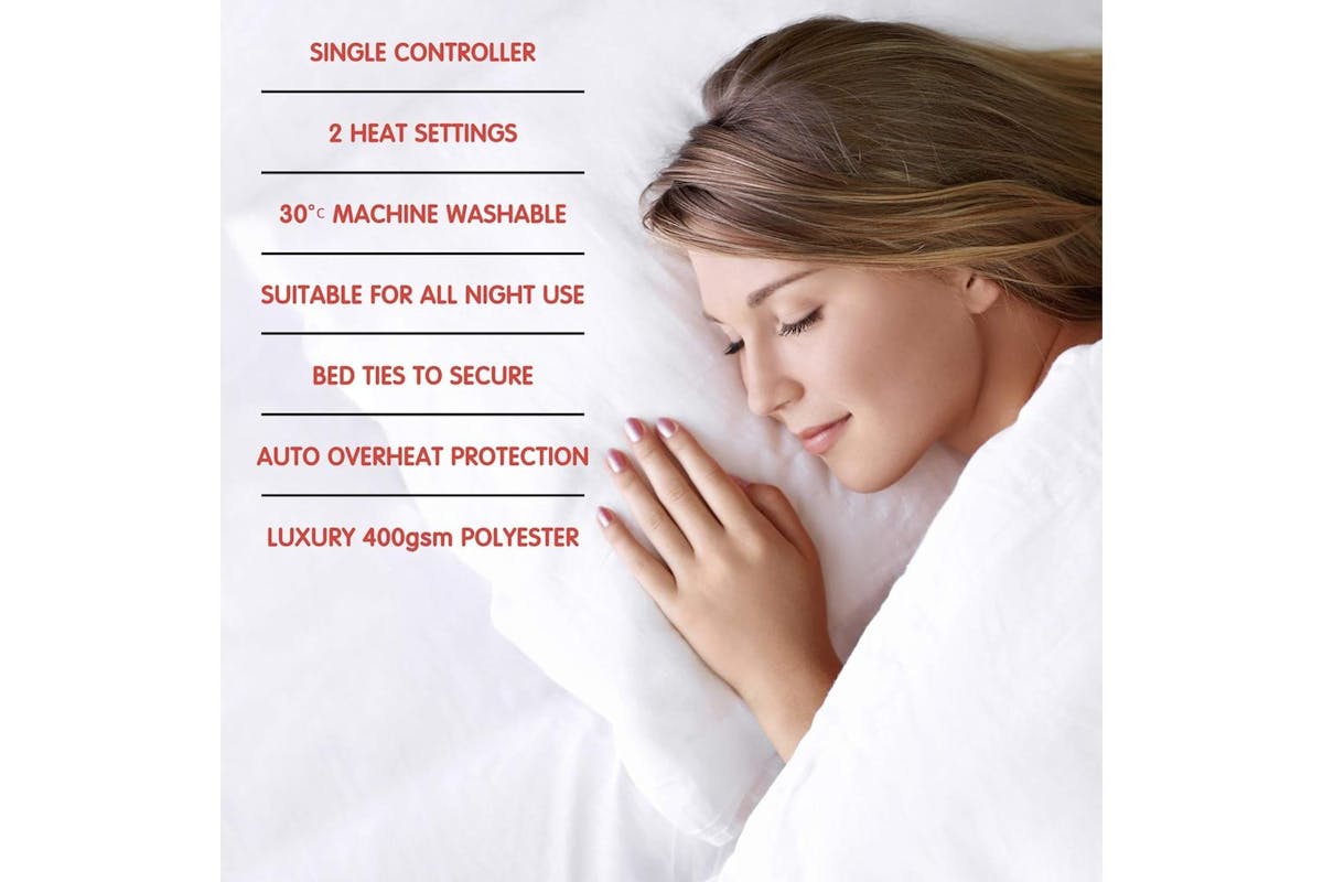 Staywarm | Electric Underblanket Luxury | Polyester 450 Gsm | Double Size-4