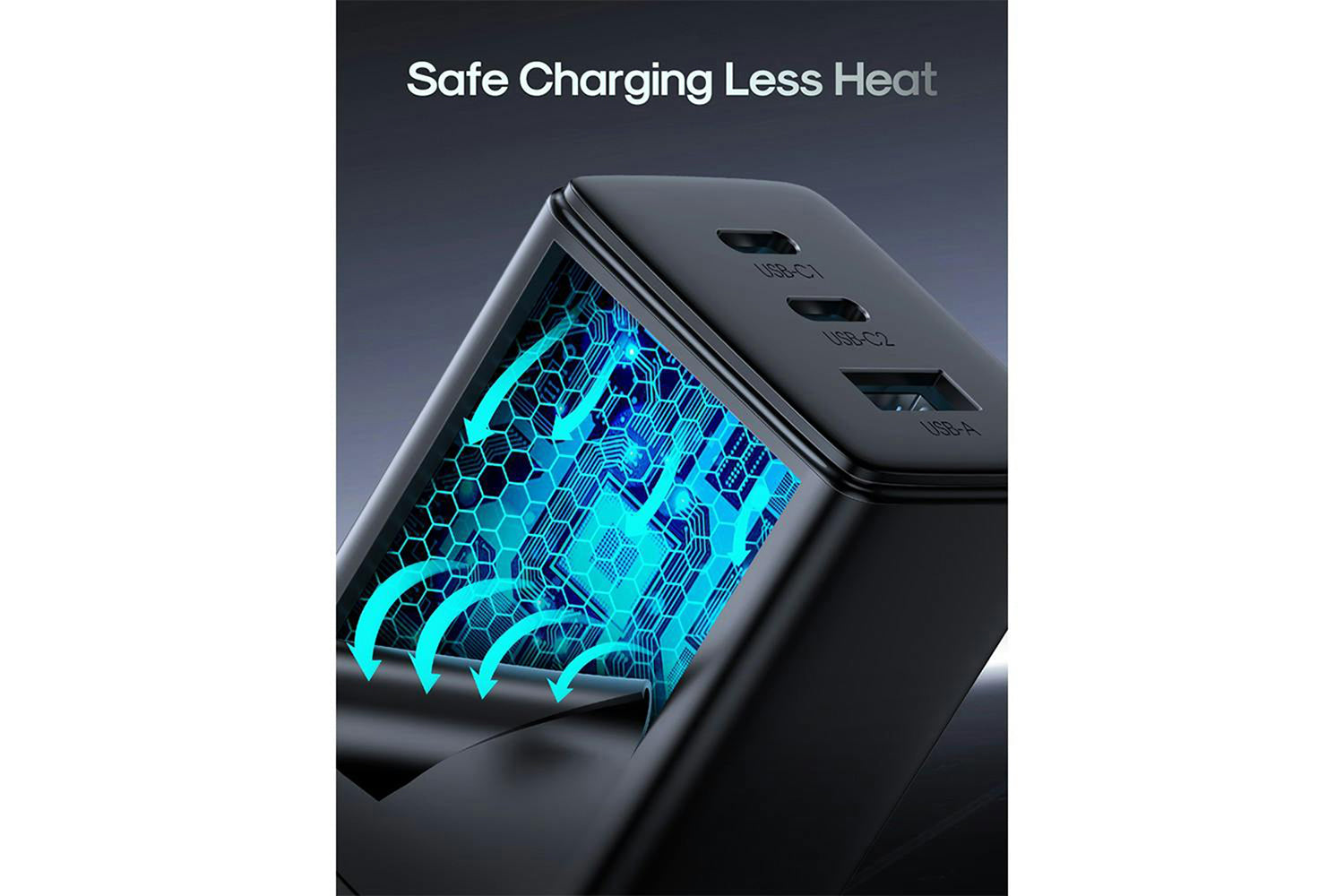 Joyroom 2C1A 65W Fast Charger +100W C to C Cable | 1.2m | Black-7