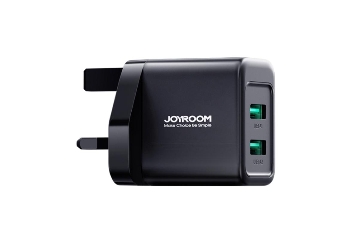Joyroom 2.4A Dual USB Port Fast Charger | Black
