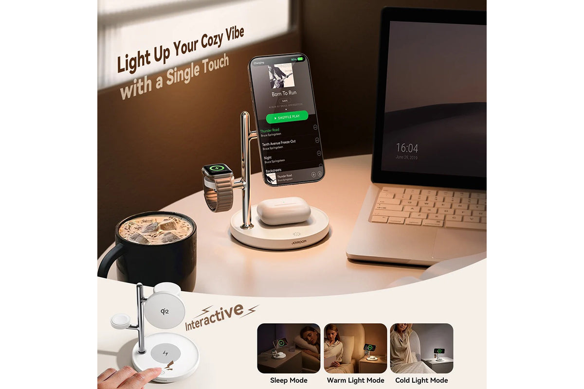 Joyroom JR-W23 Qi2 4-in-1 Wireless Charger | White-4
