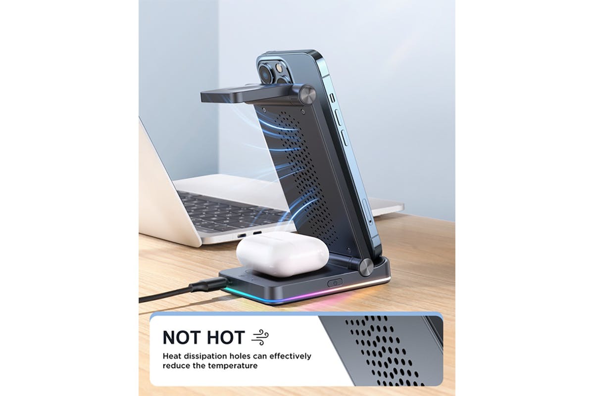 Joyroom 3-in-1 Foldable Wireless Magnetic Charging Station-3
