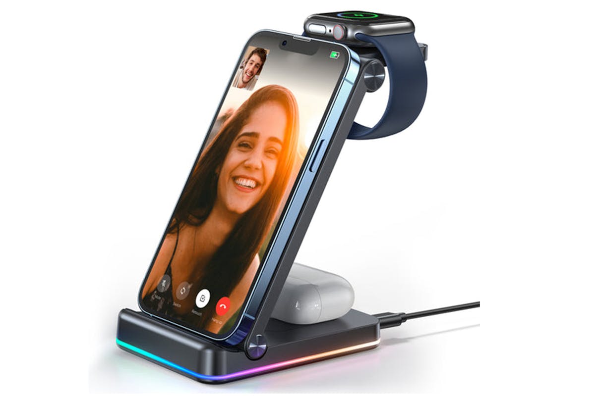Joyroom 3-in-1 Foldable Wireless Magnetic Charging Station-4